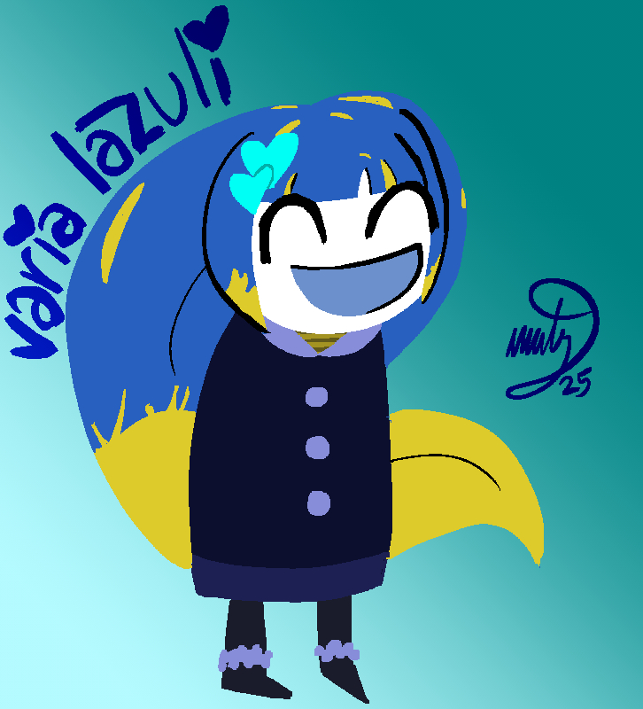 a very happy looking paintbrush creature